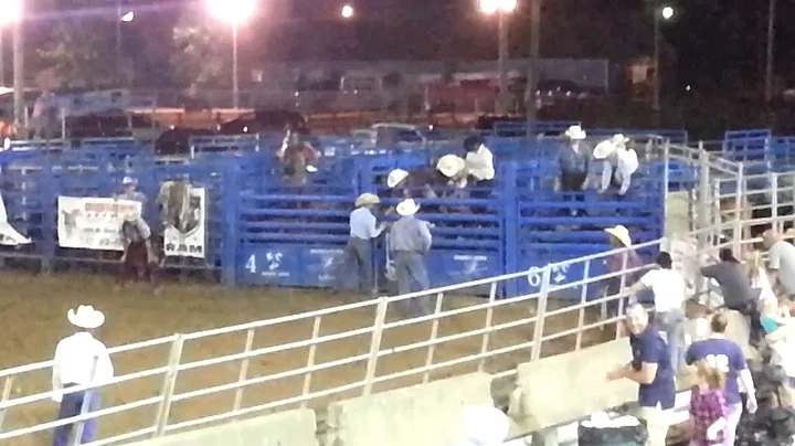 Chris Sprankle Bull Ride. Perry County Fair - 2013