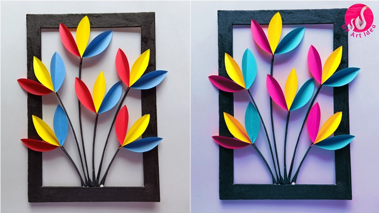 DIY Wall Hanging || Flower Wall Hanging| Handmade Paper Wall Hanging ...