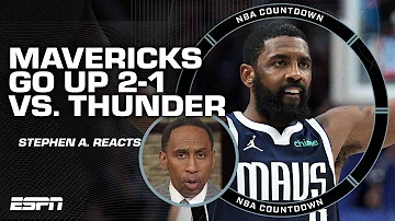 Stephen A. reacts to Mavericks' win over Thunder in Game 3: Mavs look IN CONTROL! | NBA Countdown
