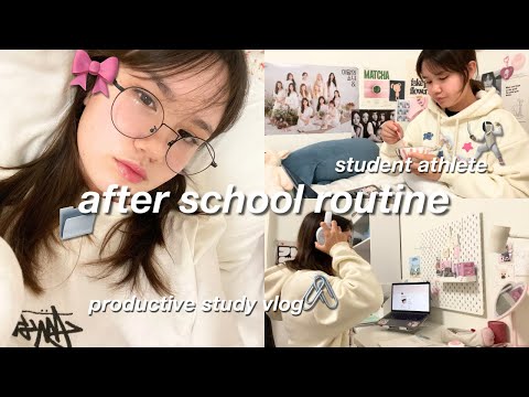 after school routine ⋆ ˚｡⋆୨୧˚ lazy vs busy days as a student athlete
