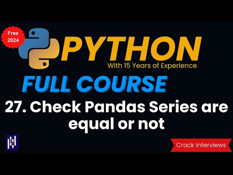 Series.equals() | Series.eq() | equals function | eq function | Pandas | Python