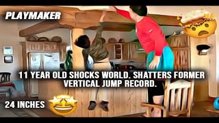11 year old Shocks The World!  Shatters former Vertical Jump Record 1080p