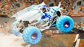 Fire vs Ice World Finals Freestyle - 16 Truck BeamNG.Drive Monster Jam