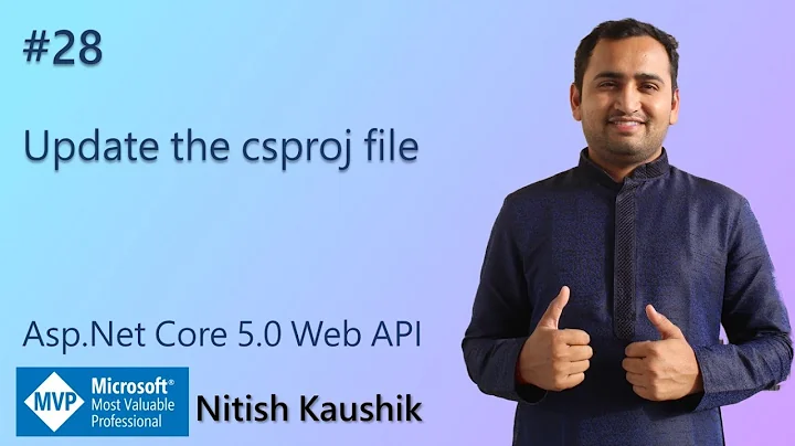 Update the csproj file | ASP.NET Core 5.0 Web API tutorial