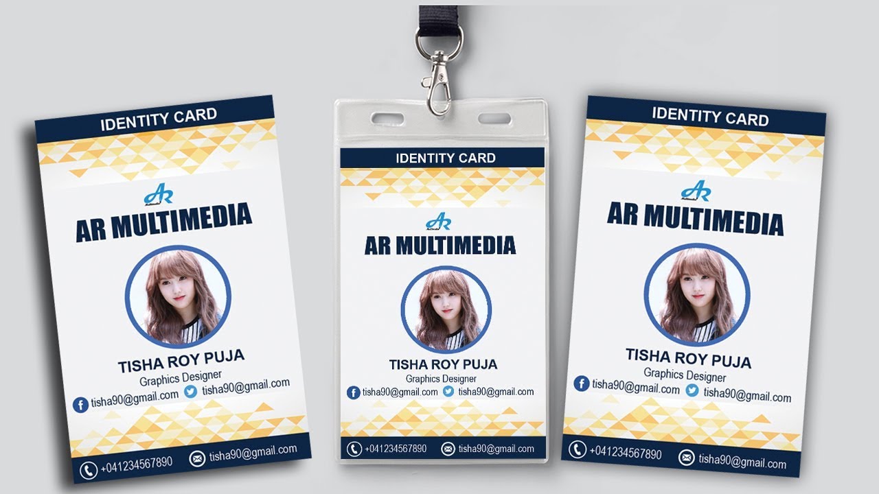  Photoshop  Tutorial  How to Create ID  Card  Design in 