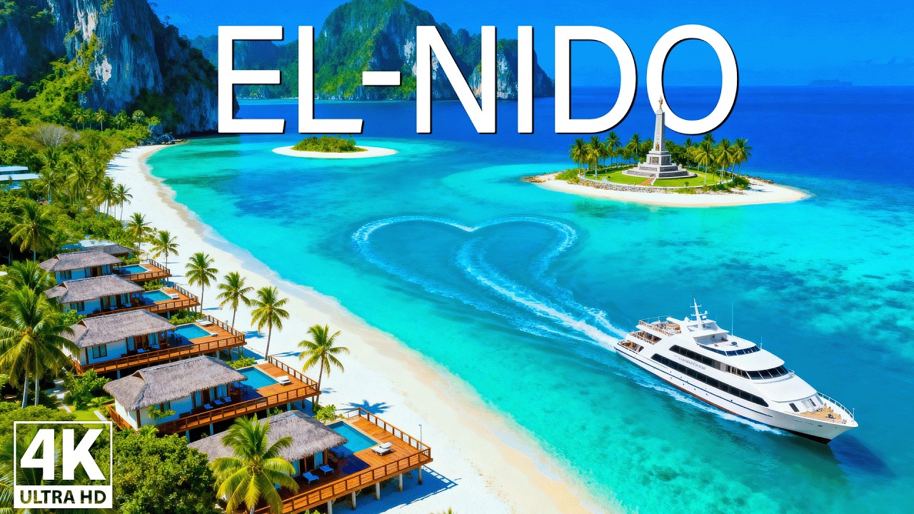 4K El Nido 2026 🇵🇭 – Turquoise Lagoons, Limestone Cliffs & Hidden Paradise with Deep House Chill