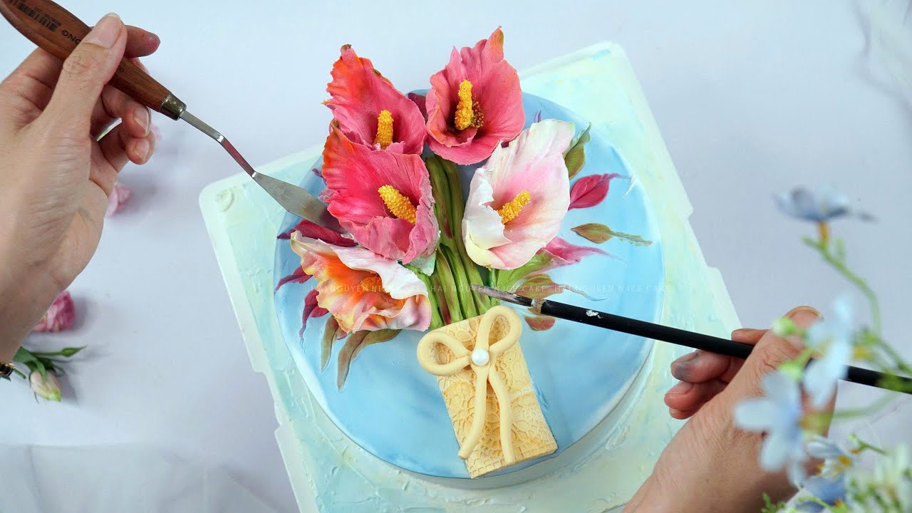 Bánh kem hoa Calla Lily – Hướng dẫn từng bước làm