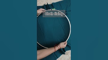How to fix cloth in Aari ring🧵 || Cloth fixing🪡 #aari #cloth #fixing #how #video #tamil #embroidery