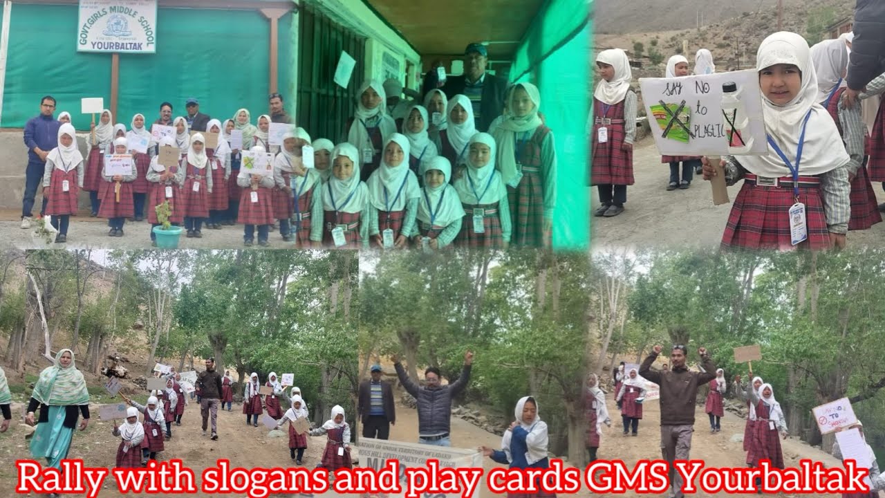 Rally with slogans and play cards GMS Yourbaltak || Save Earth Save Life Go green Breath clean