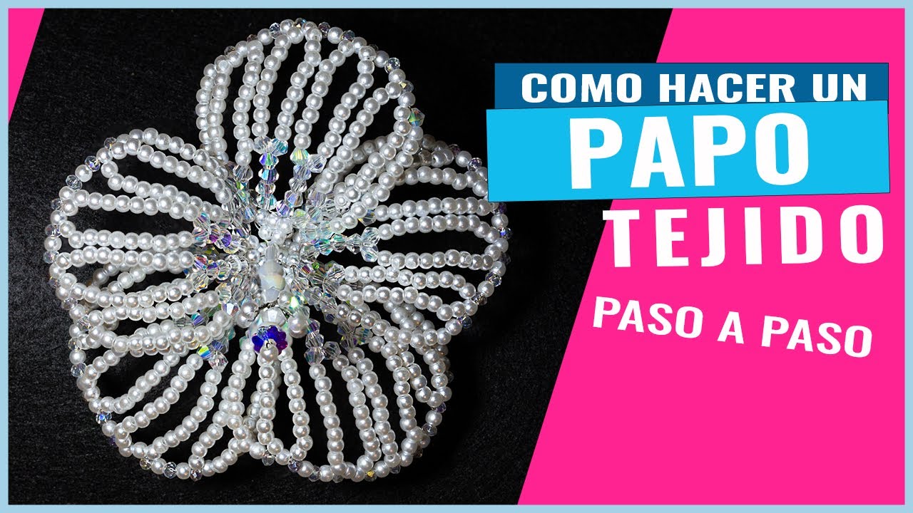 Como Hacer una flor de PAPO Tejido | Tembleques Panameños