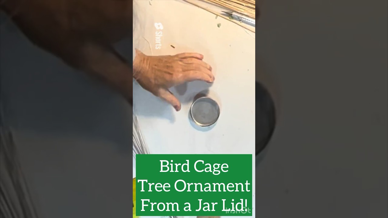 DIY Bird Cage Ornament from a Jar Lid! 