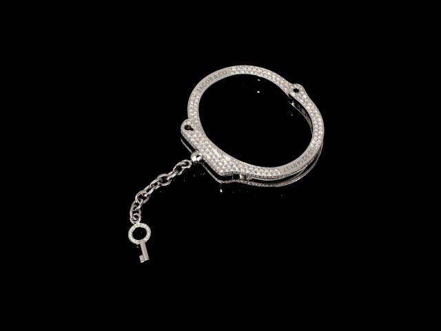 Pave Diamond Handcuff Bangle by Borgioni