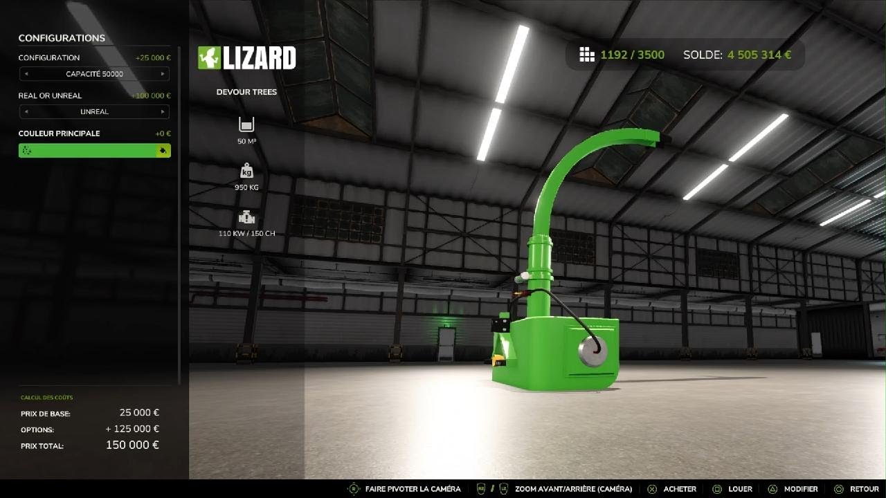 FS25 : Mod Lizard Devour Trees - YouTube