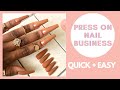 QUICK EASY: Press on Nails That Look Like Acrylic Nails 💅🏽| How To Make Press on Nails for Beginners