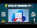 ⚡ Make Your PC 5X Faster then ever in 5 Minutes! 🚀 | No Software Needed(2025 Guide)🖥️