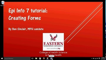 Epi Info 7: Creating Forms 1