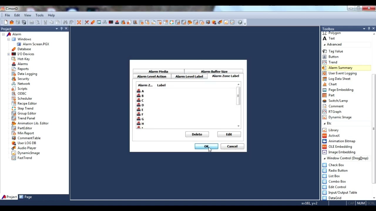 CImon Scada | Alarm Configuration