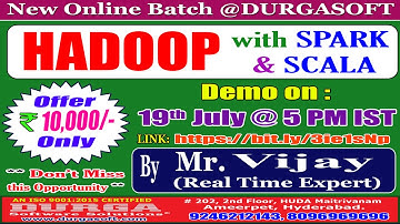 HADOOP with SPARK & SCALA Online Training @ DURGASOFT