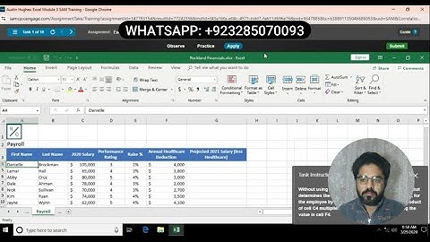 Excel Module 3 SAM Training | Step By Step Solution