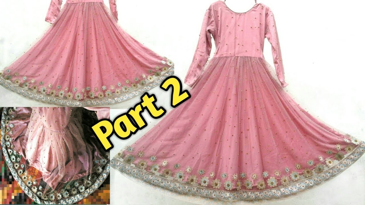 Net frock cutting and stitching part 2 in Urdu/Hindi by Fizza Mir