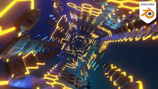 Blender 3D - Animate a Geometry Nodes Scifi Loop in Eevee (Blender Tutorial)
