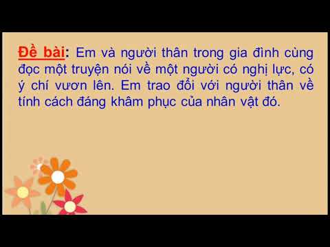 Tuần 11 - TLV4 - Luyện tập trao đổi ý kiến với người thân