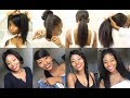 Straight natural hairstyles (Quick & Easy Straightened Natural hair Tutorial)