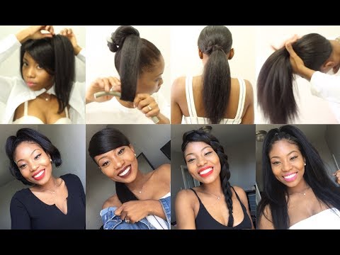 straight-natural-hairstyles-(quick-&-easy-straightened-natural-hair-tutorial)