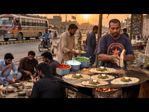 100/- Rs HARDWORKING MAN MAKING BREAKFAST AT DAWN | BUTTERY SAAG PARATHA & POTATO PARATHA
