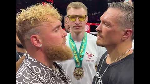 JAKE PAUL FACE-OFF OLEKSANDR USYK AFTER USYK