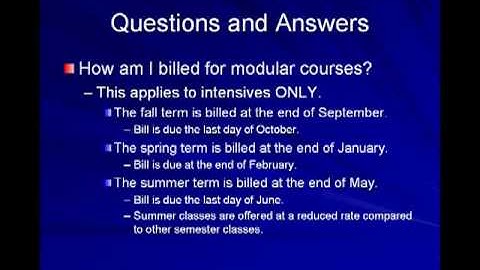 Modular Program Information Part 3