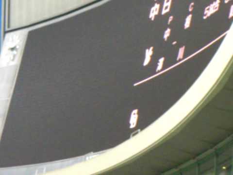 2010年5月8日　中日VS東京ヤクルト　両軍先発バッテリー発表