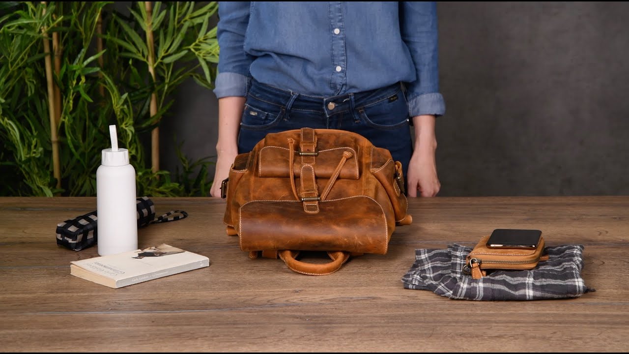 Hess Women's Leather Mini Backpack -Small Daypack for 13