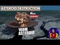 Asteroid impact destruction comparison