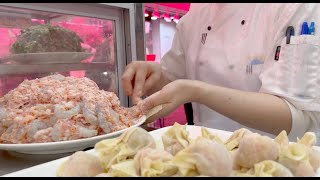 How to Make Fresh Shrimp and Crab Roe Wonton Production process #Hong Kong Food #Dumplings #Wonton