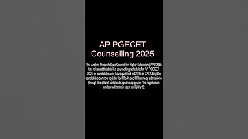 AP PGECET counselling process 2025 # documents verification # web options entry # application fee