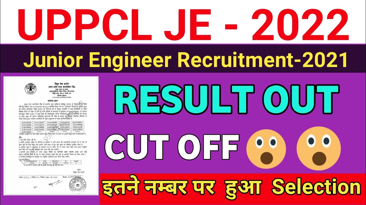 uppcl je result out | uppcl je result 2022 | uppcl je civil result  | latest update 23-04-2022