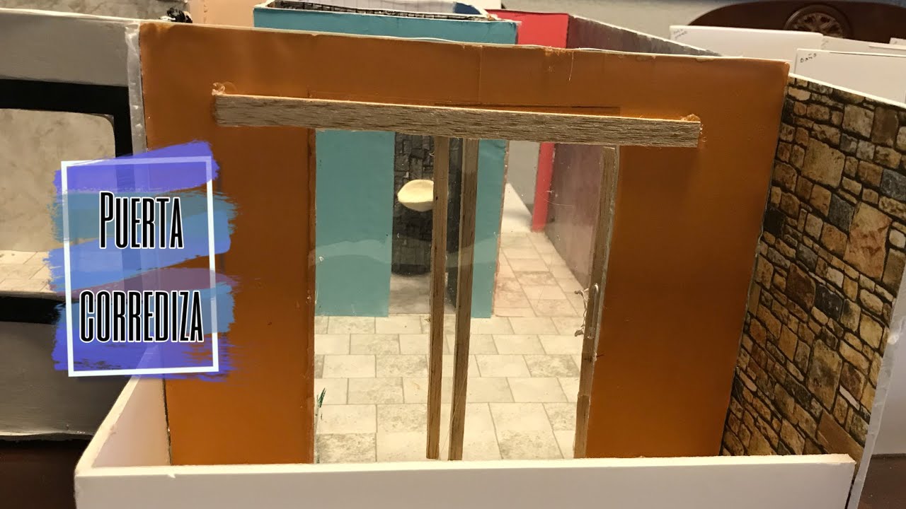 Puerta corrediza para maquetas - YouTube