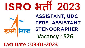 ISRO Assistant Recruitment 2023- Assistant, UDC, Stenographer, JPA | Employments Point