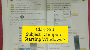 Class 3 Computer Starting Windows 7 // Windows7 (Part 2)
