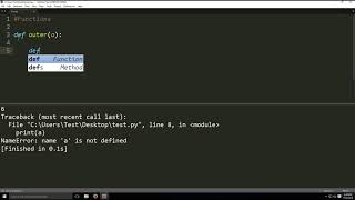 Passing Arguments, Default Parameters, Scope and Nested Functions
