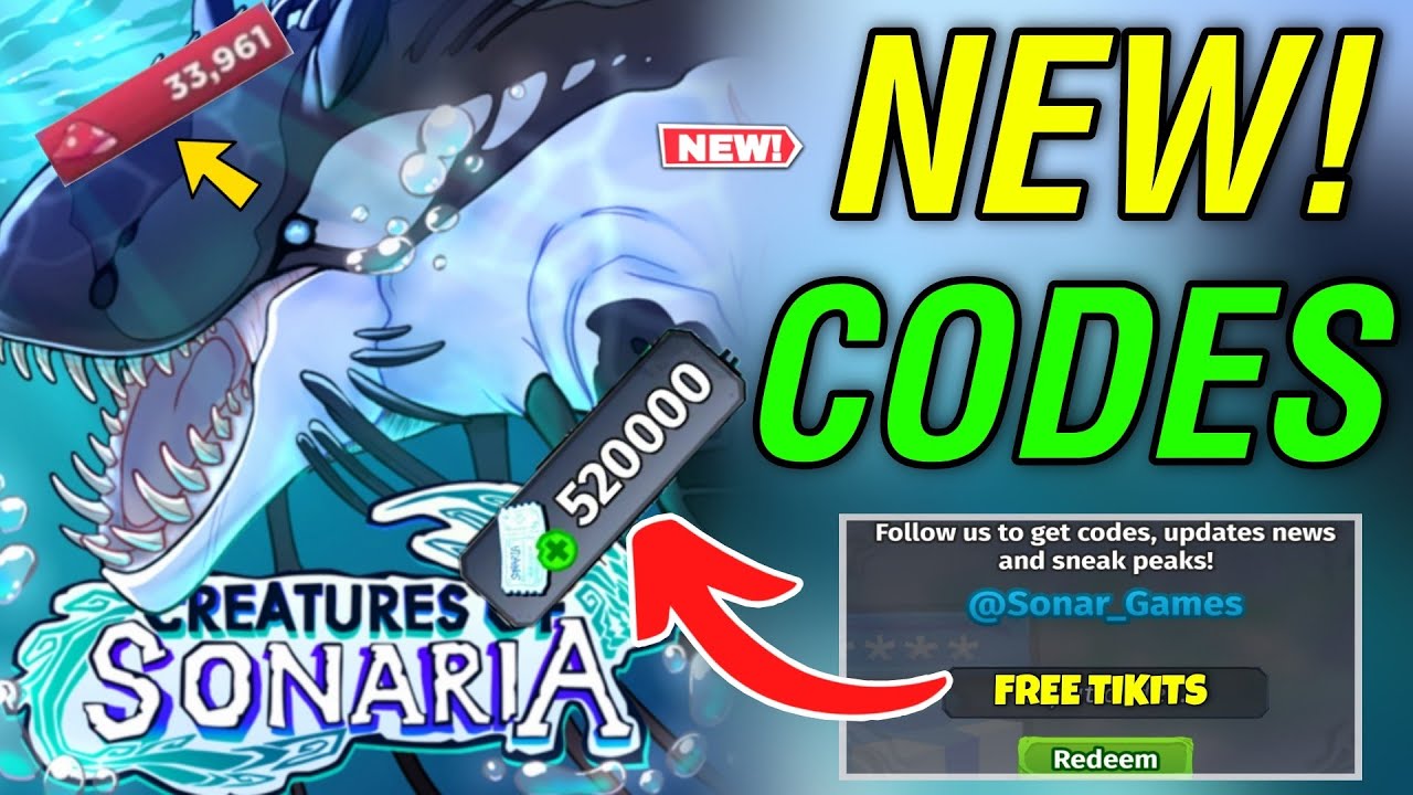 Roblox Creatures of Sonaria Codes (December 2023)