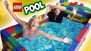 BUILDING A GIANT LEGO POOL! $10,000 !! SO COOL!