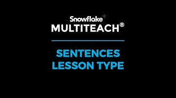 Classroom touchscreen software MultiTeach - video tutorial Lessons Sentences