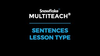 Classroom touchscreen software MultiTeach - video tutorial Lessons Sentences screenshot 5