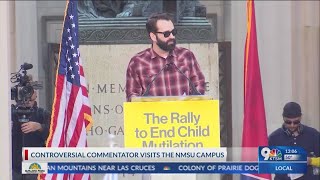 A controversial commentator visits NMSU and causes protests.