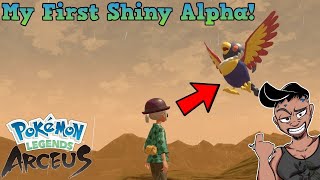 My First Shiny ALPHA Pokemon!