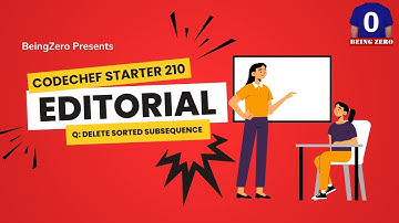 Delete Sorted Subsequence || Codechef Starter - 210 || Video Editorial