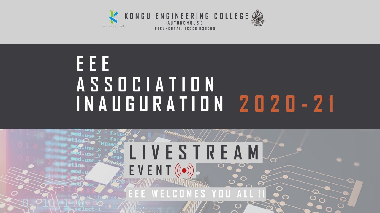 EEE Association Inauguration | Kongu Engineering College | Perundurai | Erode