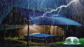 Beat Stress And Fall Asleep Instantly With Hurricane, Heavy Rain, Wind And Thunder Sound At Night